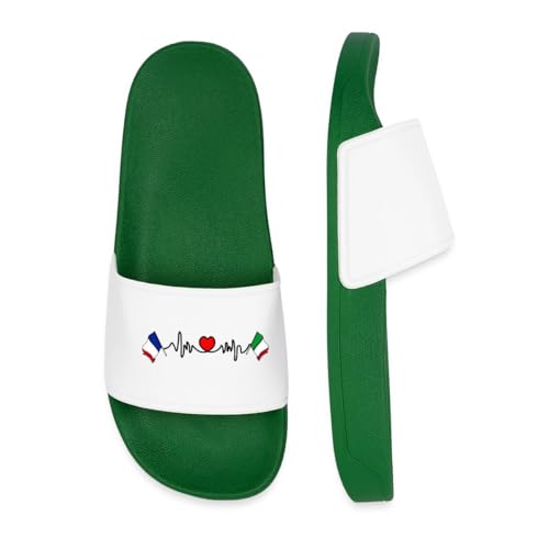 Cadeau Franco Italien Claquettes Homme Motif Battement de Cœur