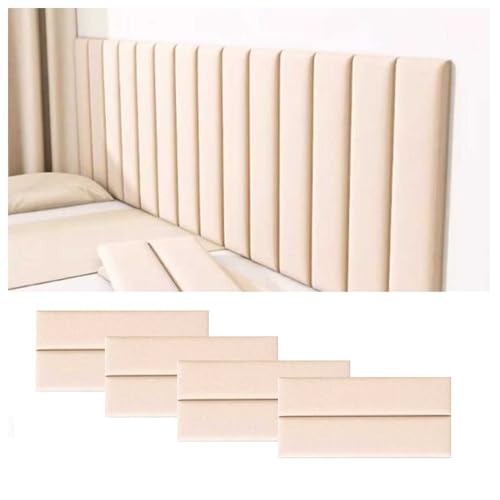 XYUERU 4 Pezzi Pannelli da Parete testiera Letto autoadesiva, Imbottitura