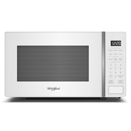 Whirlpool WMCS3018RW Countertop Microwave with Turntable 0.7 Cu. Ft, Steam Clean, 700 Watt Microwave, White