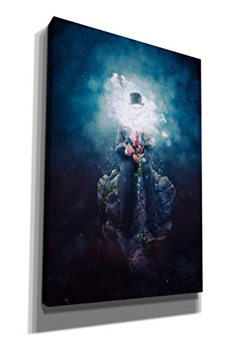 Cortesi Home 'Patience' By Mario Sanchez Nevado Canvas Wall Art, 12 In X 18 In, Blue #TOP1