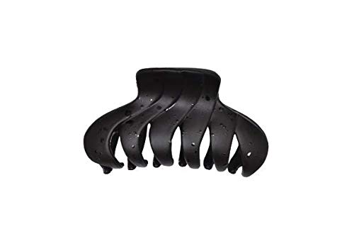 Styling Success Soham International Medium Size Plastic Hair Claw Clip Clutcher for Women (Black)