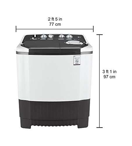 Image of LG 6.5 kg Semi-Automatic Top Loading Washing Machine (P7550R3FA, Dark Grey)