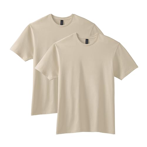 Gildan T-Shirt, Sand (2-Pack)