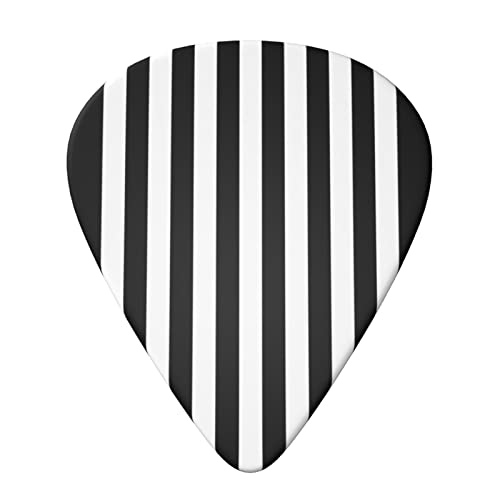 Ensemble de 6 médiators de guitare à rayures noires et blanches pour guitare acoustique, guitare électrique, basse… - Les Beatles, Paul McCartney, John Lennon, RIngo Starr, George Harrison Ensemble de 6 médiators de guitare à rayures noires et blanches pour guitare acoustique, guitare électrique, basse… – Image 4