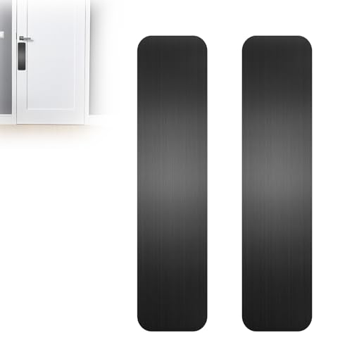 Durable Cat & Dog Door Protector from Scratching - Anti-Scratch Guard for Interior/Exterior Doors, Stainless Steel Self-Adhesive Kick Plate (4