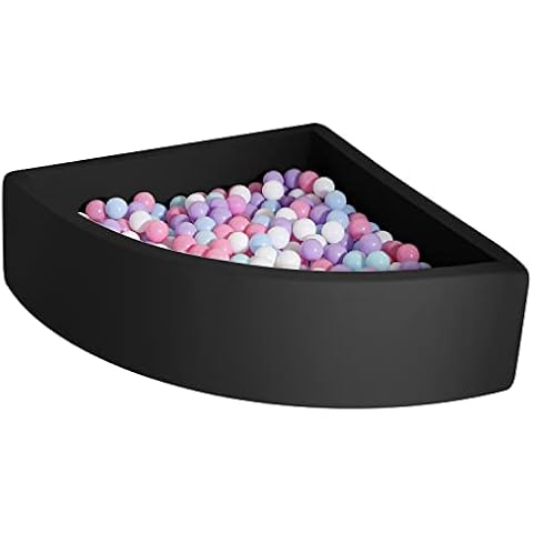 TRENDBOX Ball Pit Kids Ball Pit Memory Foam Ball Pit Fan-Shape Ball Pits for Toddlers Kids Ball Pit Balls NOT Included - Black Cover