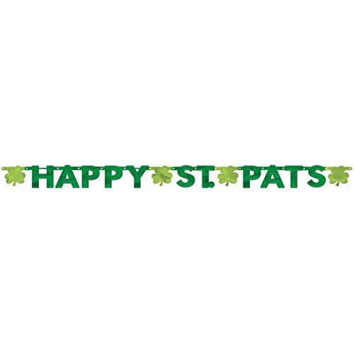 Guirlande St. Patricks Amscan 120329 à lettres imprimées pour décoration de fête irlandaise