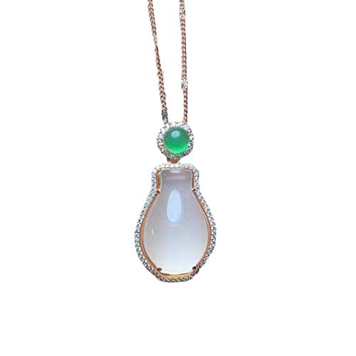Collier calcédoine blanche en argent 925, le cadeau idéal avec pendentif vase