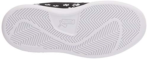 PUMA unisex child Smash 2 Hook and Loop Sneaker, Black/White, 13 Little Kid US4