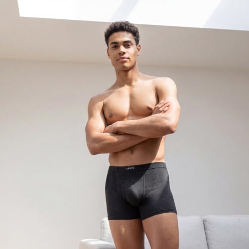 Image of Levi's 010 Classic Boxer Briefs for Men | 100% Pure Cotton | Breathable | Branded Inner Elastic | Anti-Roll Waistband | Supportive Gusset | Functional Fly | No Ride-Up Long Length Fit | Pack of 1