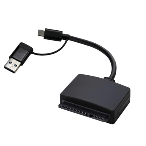 Adaptador USB3.0 a SATA 2.5 pulg para HDD con USB A y C miniatura 4