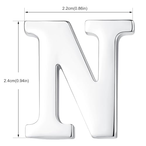 Image of HONEY BEAR Initial Alphabet Letter Lapel Pins Collar Badge Brooches for Mens /Womens Shirt Dress Decoration Silver