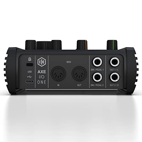 IK Multimedia AXE I/O ONE, Kompaktes USB-Gitarren-Audio-Interface mit einstellbarer Eingangsimpedanz für erweiterte Klanggestaltung. USB-C-Anschluss. TONEX SE und AmpliTube 5 SE im Lieferumfang