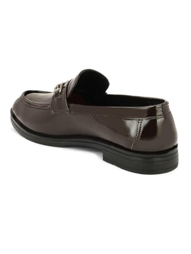Image of Inklenzo Men's Loafer Black Faux Leather Wedding Slip-On Block Heel Fashion Casual Shoes