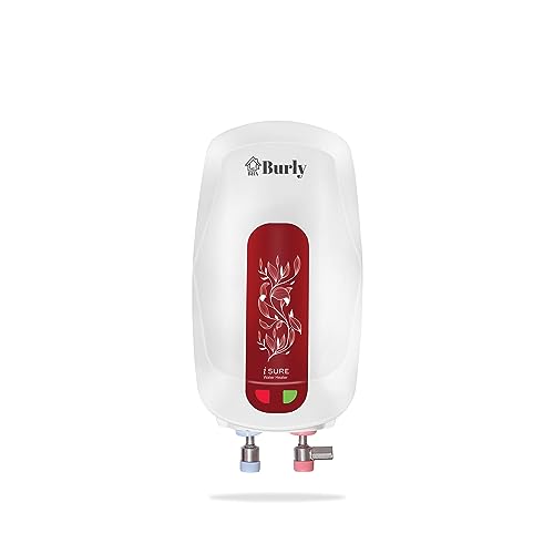 BURLY ISure 3 Litre Instant Water Heater (Geyser) 3KW with 3 Level Safety,5 Star Rated (White, Mahroon) BURLY ISure 3 Litre Instant Water Heater (Geyser) 3KW with 3 Level Safety,5 Star Rated (White, Mahroon)