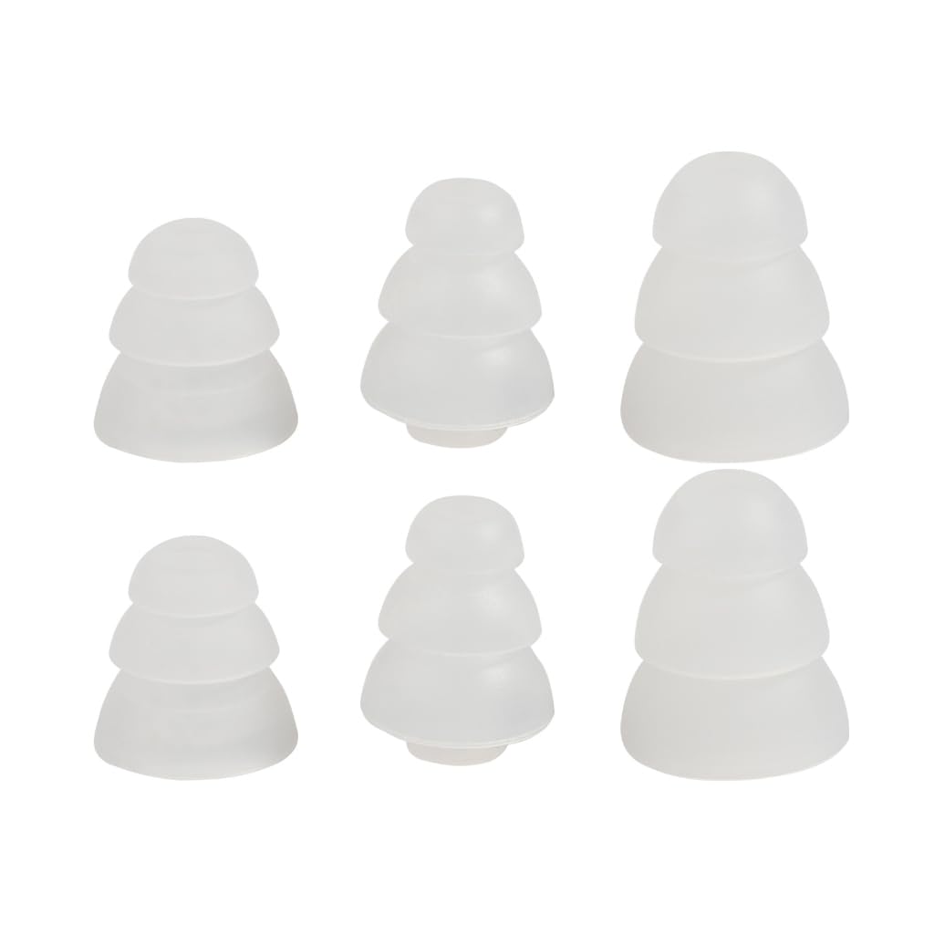 Elnwnnkc Replacement Triple Flange Ear Tips Earbuds Silicone Pad for In Ear Headphones In-Ear Hole