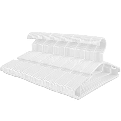 GoodtoU Baby Hangers 100 Pack, Plastic Infant & Toddler Clothes Hangers with Non-Slip Shoulder Notches, Space-Saving Nursery Closet Hangers for...