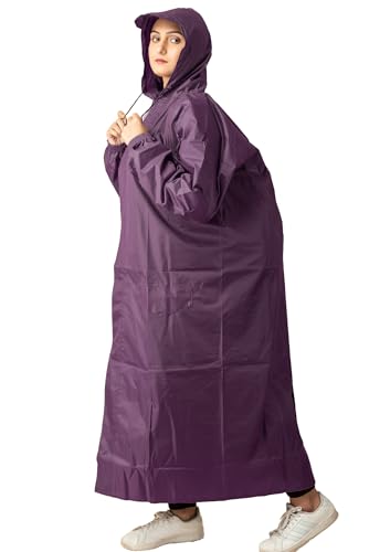 Image of THE DRY CAPE ; LET IT RAIN Women's Waterproof Rain Coat | Packable, Full Length with Hood & Pockets | Urban Commuter Rainwear
