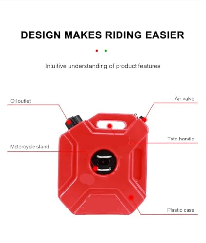 Réservoir de carburant en plastique 5L portable pour essence et diesel de moto et SUV