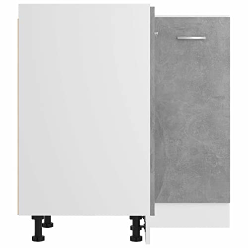 ARKEM Kitchen Base Oven Cabinet,Base Kitchen Unit,Corner Bottom Cabinet Concrete Grey 75.5x75.5x80.5 cm Engineered Wood - Image 6