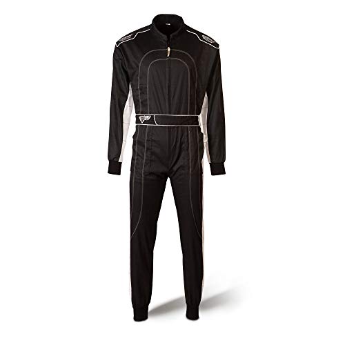 Speed Kart Combination Neptun - Noir avec Blanc - Karting Suit (L) Cover