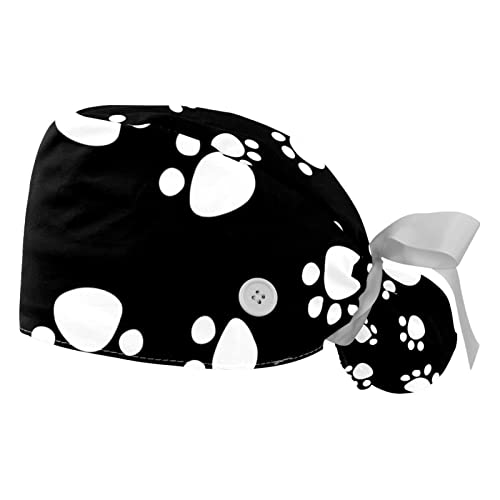 Casquettes de travail Dog Paw Prints : égayez votre quotidien au cabinet vétérinaire