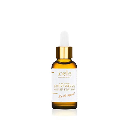 Loelle, Cold-Pressed Carrot Seed Oil, Organic Carrot Oil with Beta Carotene and Antioxidants, Face Oils for Sun-Damaged Skin