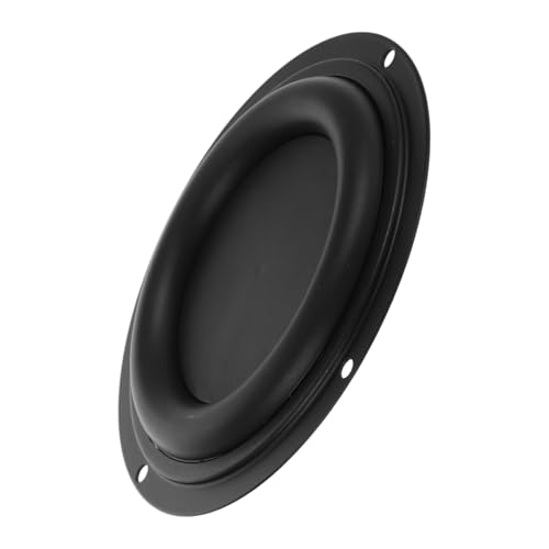LOORGVEL 4 低音ダイヤフラム 低音振動板 スピーカーの振動膜 パッシブサブウーファー振動板プレート オーディオスピーカーのダイヤフラム 車のスピーカーのダイヤフラム ゴム Black