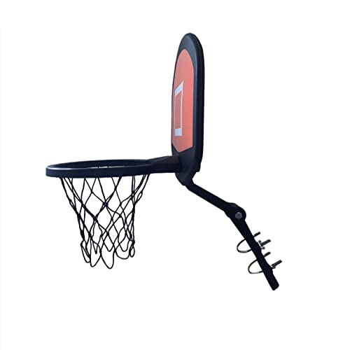 Basketball Goal for Trampoline with Replacement Backboard and Curved Pole