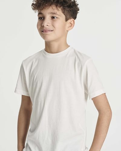Real Essentials 5 Pack: Boys White T Shirt Shirts Big Kids Soccer Girls Plain Athletic Dri Fit Tees Baseball Bulk Activewear Camisas Niaos Tops Short Sleeve Sports Tee Cotton Summer thumb #3