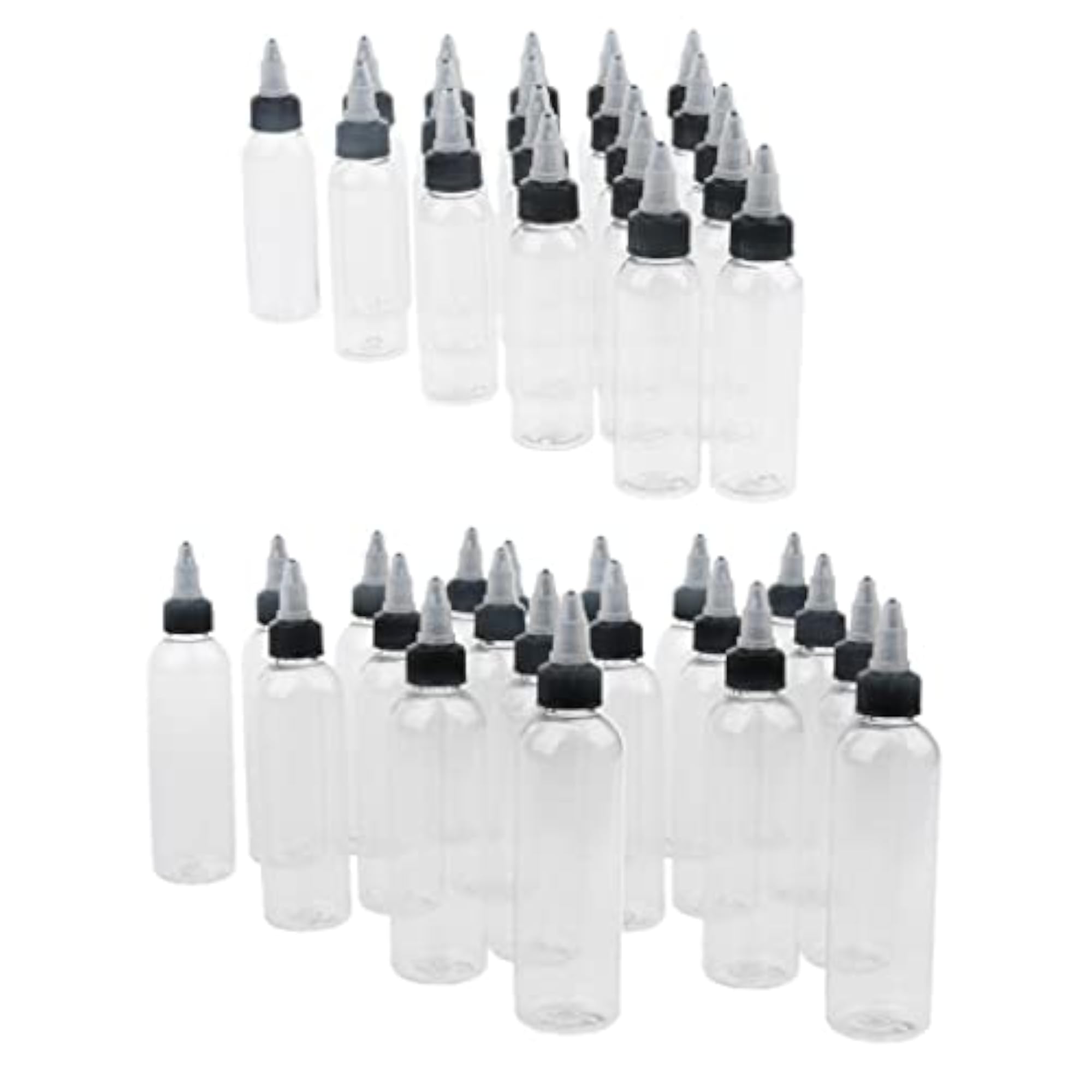 40x Clear Empty Squeeze Bottles, 120ml