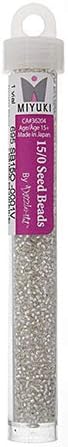 Miyuki 15/0 Japanese Glass Seed Beads 22gms SB1 in Crystal Silver Lined