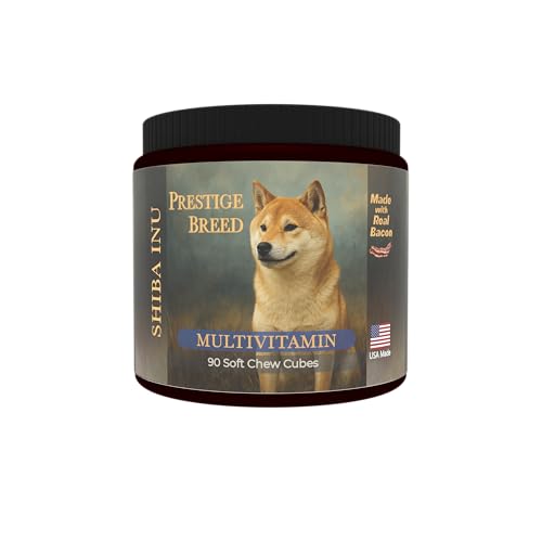 Prestige Breed Shiba Inu Multivitamins, 90 Count, Made in The USA with Real Bacon