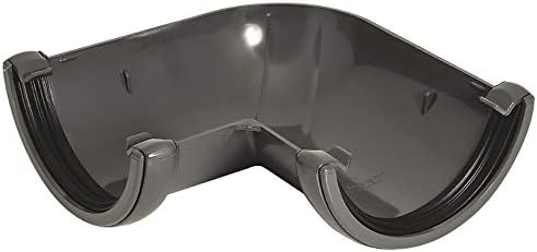 FloPlast RA1A 90° Half-Round Gutter Angle 112mm Anthracite Grey