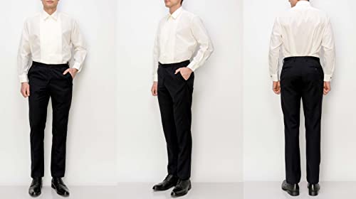 Omegatux Mens Formal Laydown Spread Collar Tuxedo Shirt, 1/4" Pleat White (Omtx600-16.5-33) #TOP5
