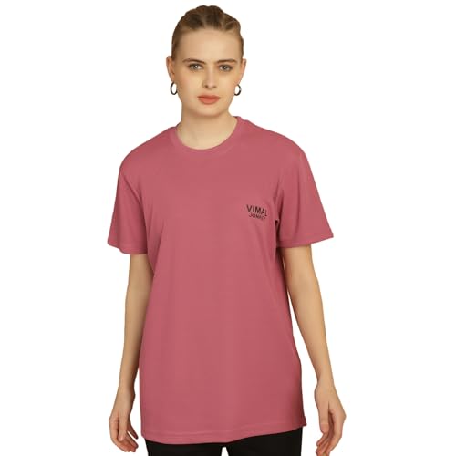 Image of Mack Jonney Solid Classic Fit Round Neck Polyester Lycra Half Sleeves Tshirt for Women(Pack of 2)-MACK630864