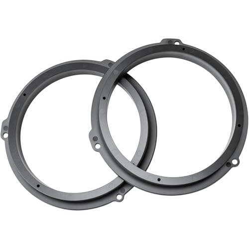 Fiegromech 6.5 Door Speaker Adapter,Car Front Rear Speaker Spacer Ring Solid Mounting Bracket Kit Compatible with Ford Focus Fusion Fiesta Mustang Transit Edge Mondeo-MK4 2013-2020