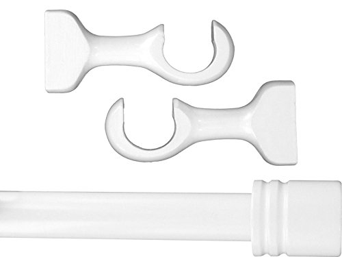 MadeInNature Tringle à Rideaux Kit Complet Bois, diamètre Ø 28 mm,Longueur au Choix, Embout au Choix, de (Longueur 1.80 m, Blanc Embout Bouchon) Cover