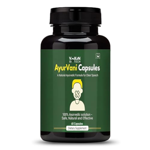 Vokin Biotech AyurVani Capsules | Ayurvedic Herbal Supplement with Brahmi, Shankhpushpi, Bhringraj & Shatavari | Botanical Formula for Cognitive Support & Overall Wellness | 60 Veg Capsules