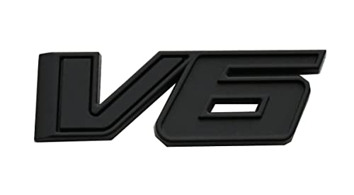 Image of 1x NEW Bed Fender V6 Emblem Tailgate 3D Sticker Badge Replacemewnt for 17-18 Canyon Colorado 23349280 (Black)