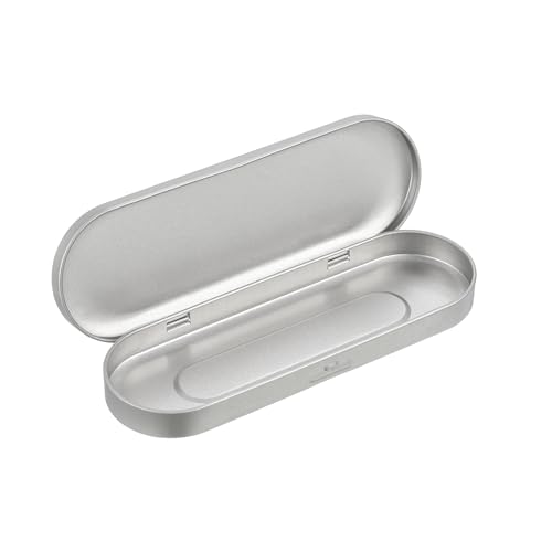 Image of uxcell Metal Tin Box Containers, 6.9x2.4x0.7 Inch Silver Rectangular Empty Hinged Tins Box Home Organizers for Pen Makeup Brushes