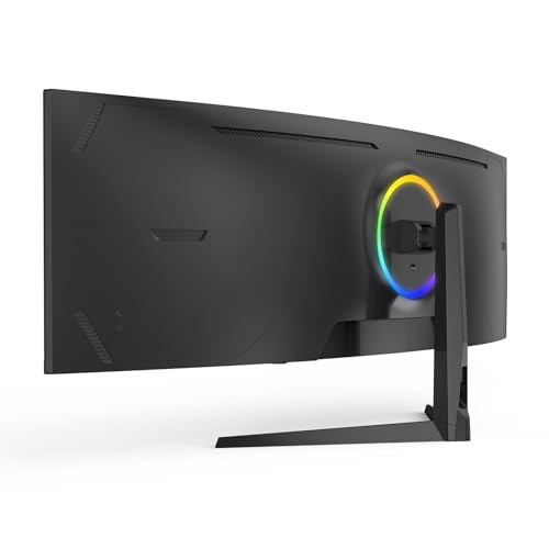 Image of Raywego 49 Inch 5K Curved Gaming Monitor, 5120x1440 DQHD Ultrawide Computer Monitor, 165Hz Refresh Rate, 1500R Curvature, HDR400, FreeSync & G-Sync Compatible, VESA Mount, Black