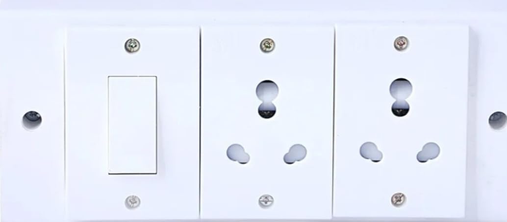 Anchor Assembled Board Contains 1 Anchor Switch(13 Amp) 2 Sockets(13 Amp) with 4 Metre Chord Surge Protector (White)-image-3