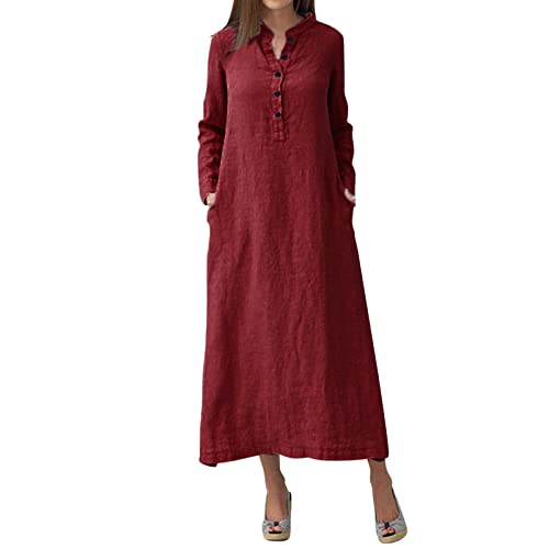 Robe chemisier longue grande taille en coton | Coupe ample confortable contre la chaleur