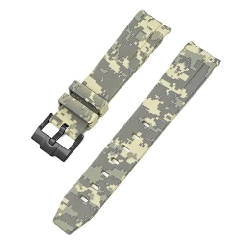 Bracelet camouflage pour Omega pour Swatch MoonSwatch en silicone de 20 mm