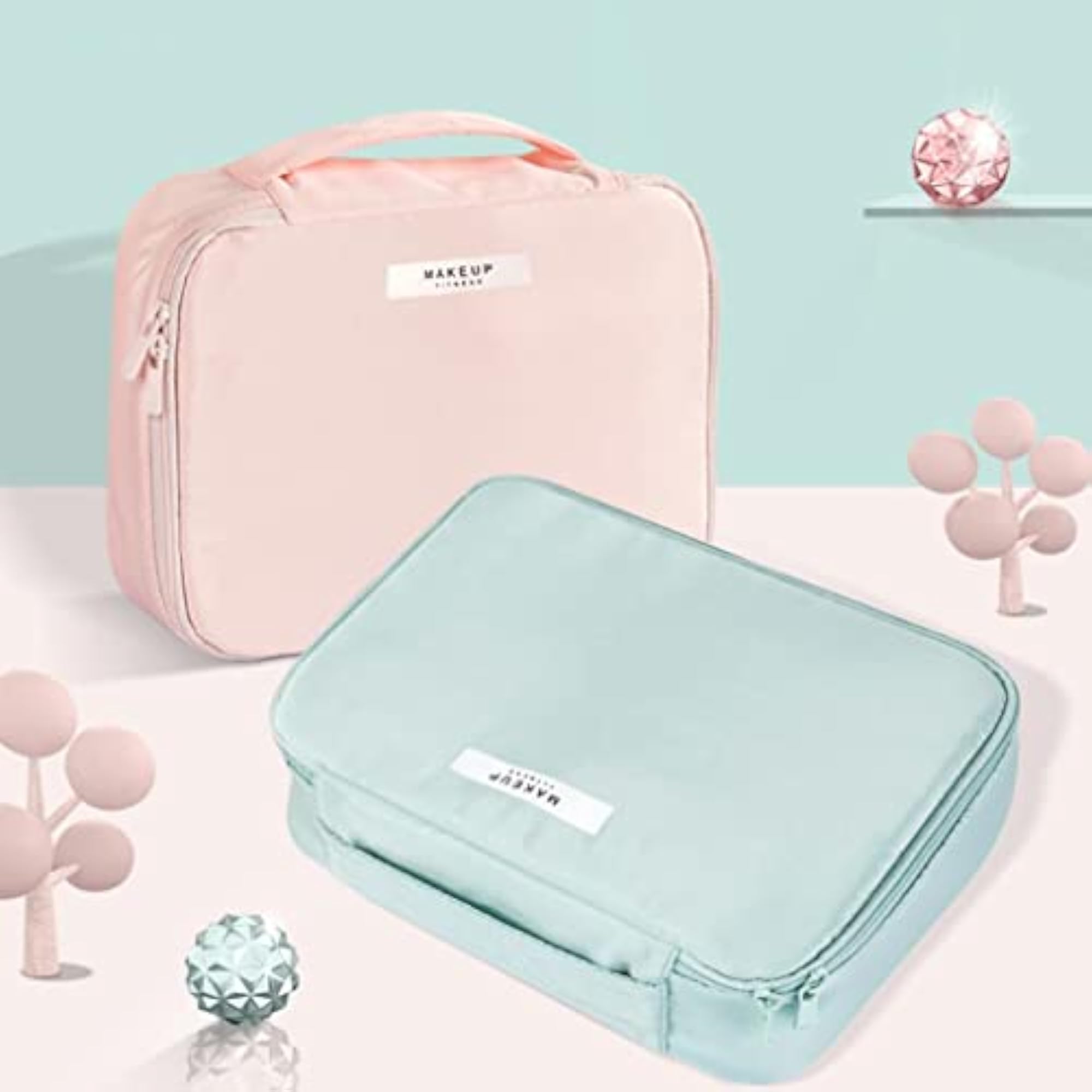 Travel Cosmetic Makeup Bag, Toiletry Case Organizer