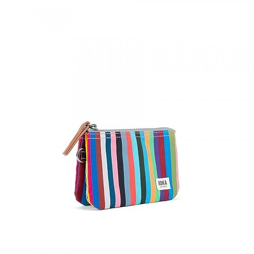 Monedero ROKA London Carnaby S multi stripe en lienzo ecológico y resistente 2