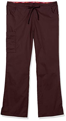 Dickies womens Mid Rise Drawstring Cargo Medical Scrubs Pants, Espresso, Medium US