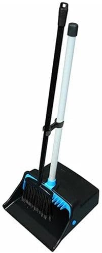 Impact® Lobby Dust Pan with Straight PVC Handle Combo Kit, Standard, Black/Blue/Gray