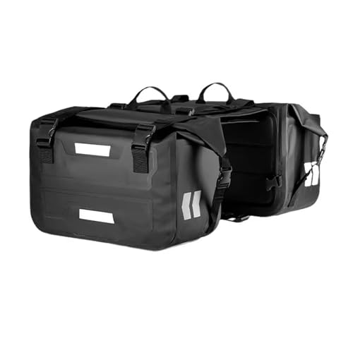Sacs selle moto étanches 60L avec protection pluie intégrale pour bagages latéraux